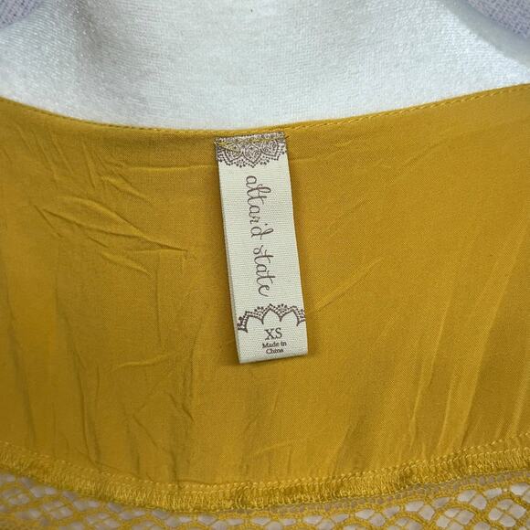 Altar’d State Yellow Lace Detail Maxi Dress Sz: XS - Picture 6 of 7